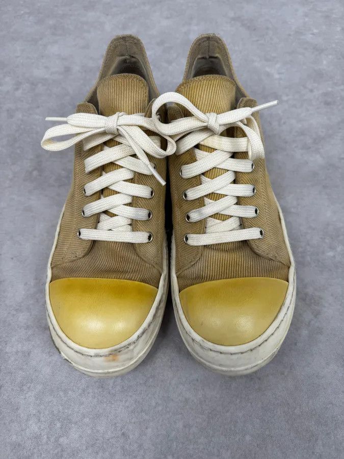 Rick Owens Rick Owens Ramones Yellow Low Corduroy Sneakers Size US 7 / EU 40 - 3 Thumbnail