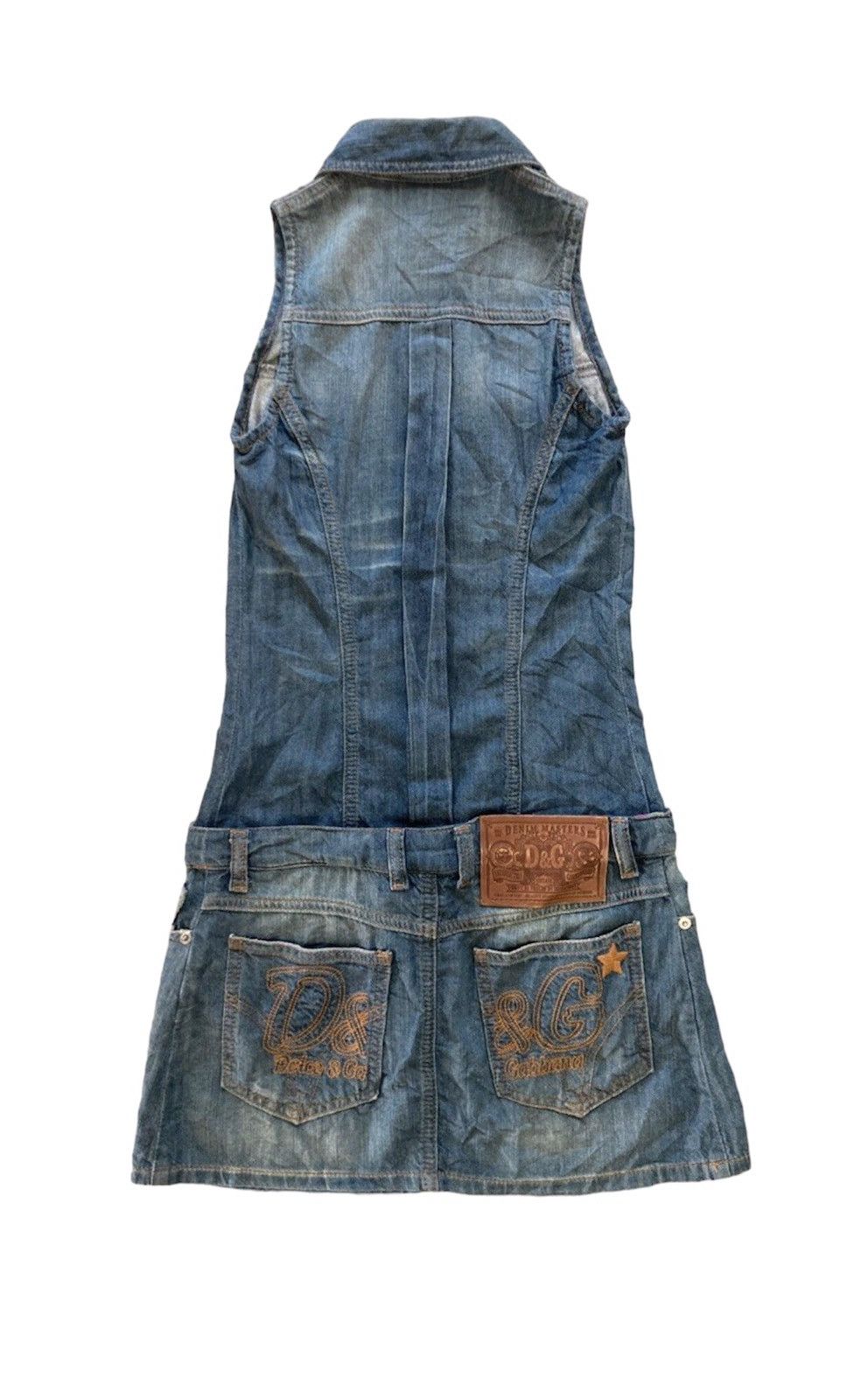 Dolce & Gabbana DOLCE&GABBANA DENIM DRESS Size XXS / US 00 / IT 34 - 2 Thumbnail