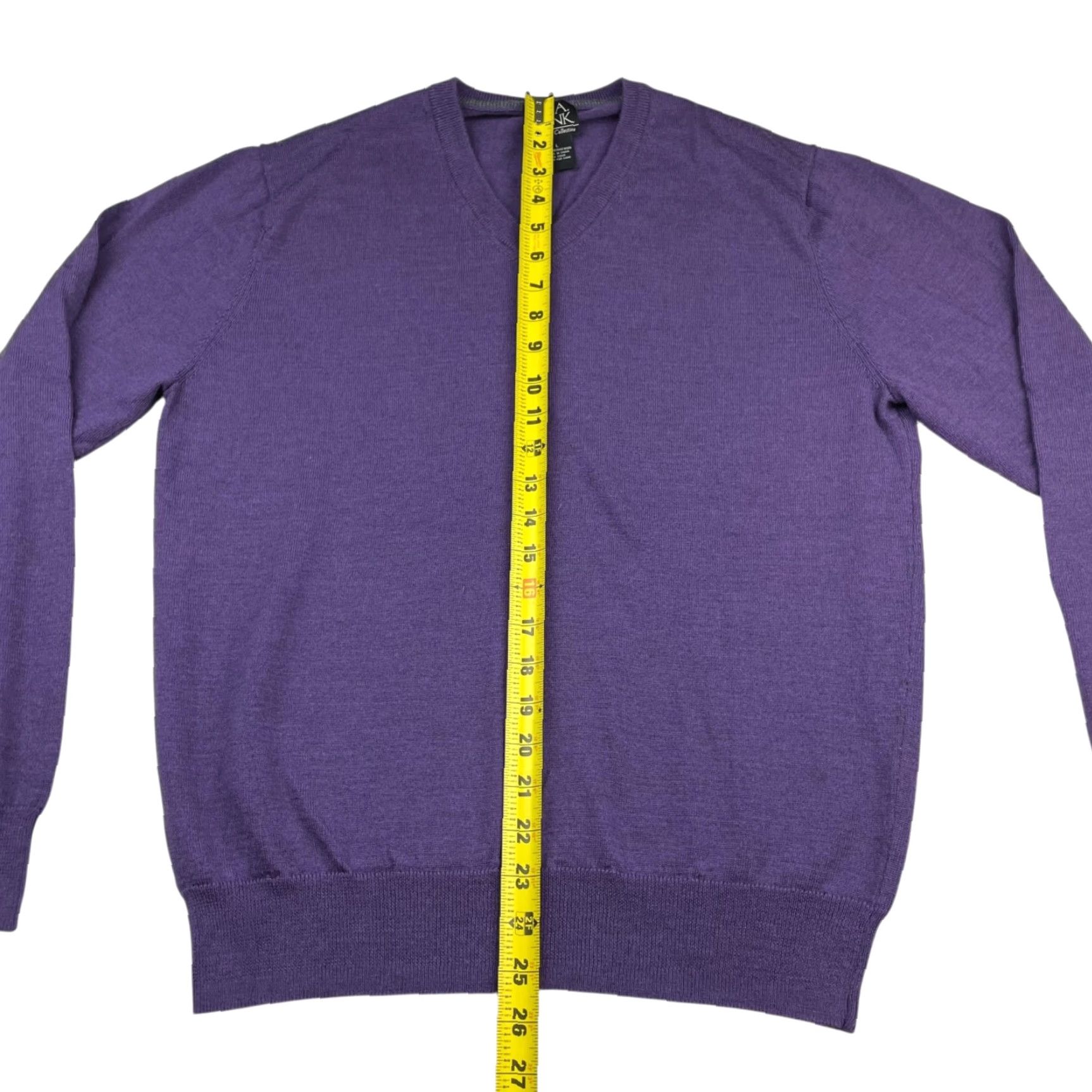 Jos. A. Bank Jos. A. Bank Men’s Pullover Sweater L 100% Merino Wool Purple Long Sleeve V-Neck Solid Size US L / EU 52-54 / 3 - 4 Thumbnail