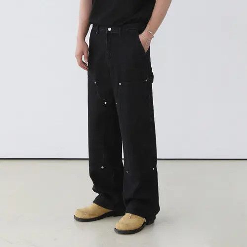 VIBE Baggy Black Flared Denim Jeans Size US 32 / EU 48 - 6 Thumbnail