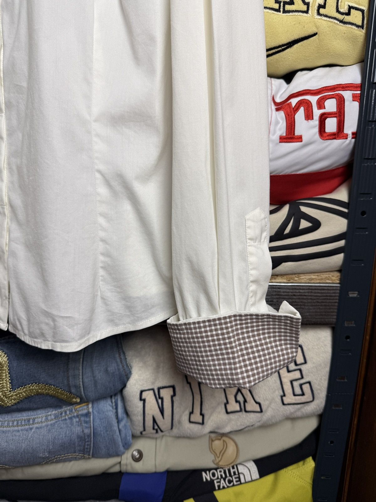 Brunello Cucinelli Brunello Cucinelli Shirt Luxury White Baggy Fit Blouse Size L / US 10 / IT 46 - 6 Thumbnail