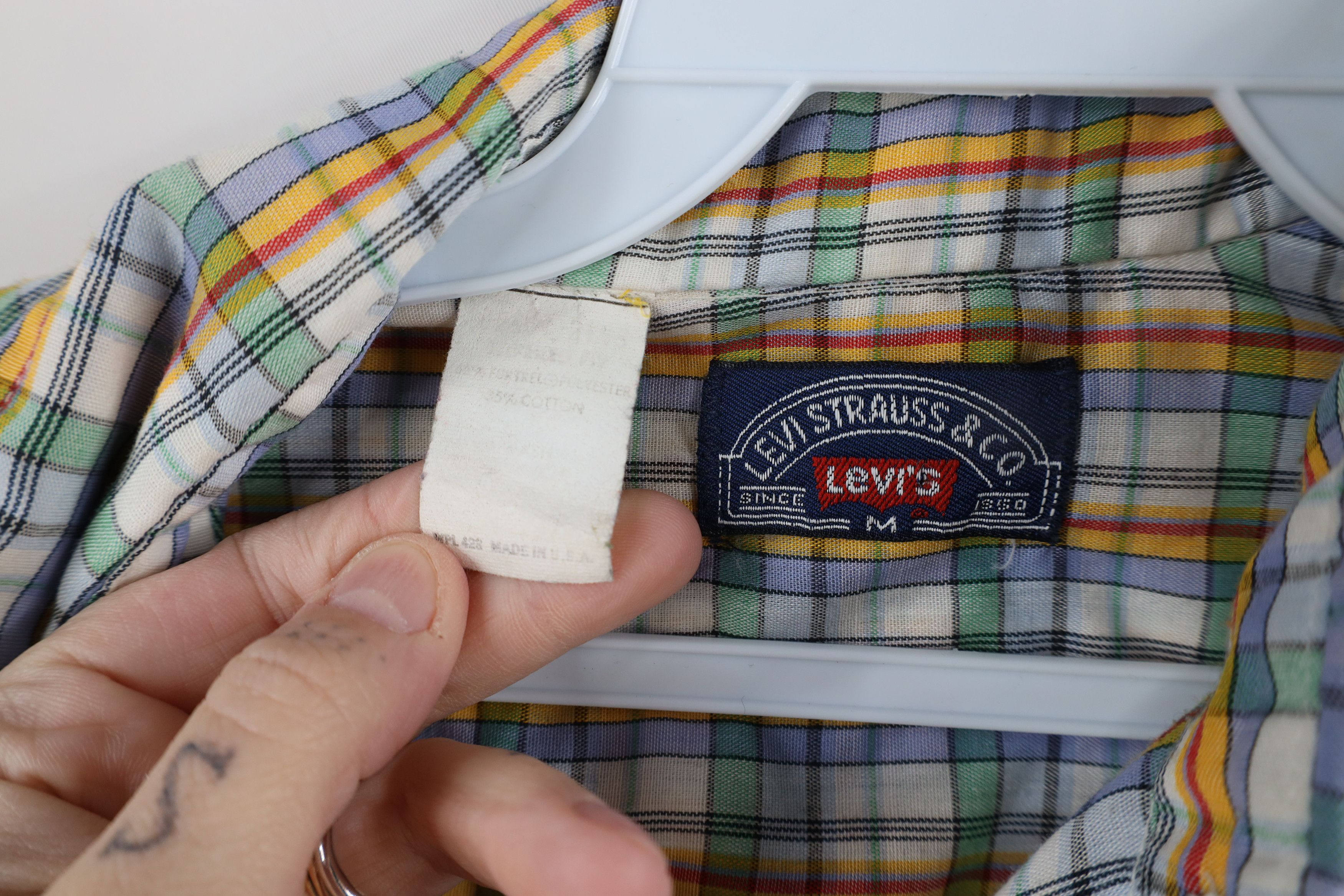 Levi's × Vintage Vintage 70s Levis Western Short Sleeve Button Shirt USA Size US M / EU 48-50 / 2 - 10 Thumbnail