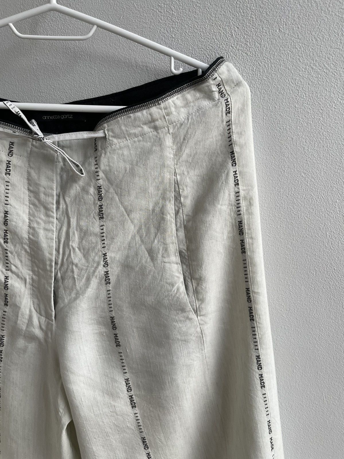 Annette Gortz × Designer × Vintage Anette Gortz Germany Linen Viscose Classic Pants Free Fit Size 36" / US 14 / IT 50 - 4 Thumbnail