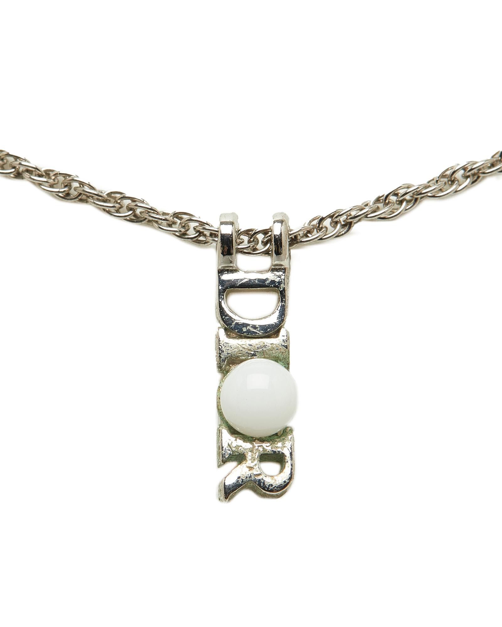 image of Dior Silver-Tone Pendant Necklace, Women's