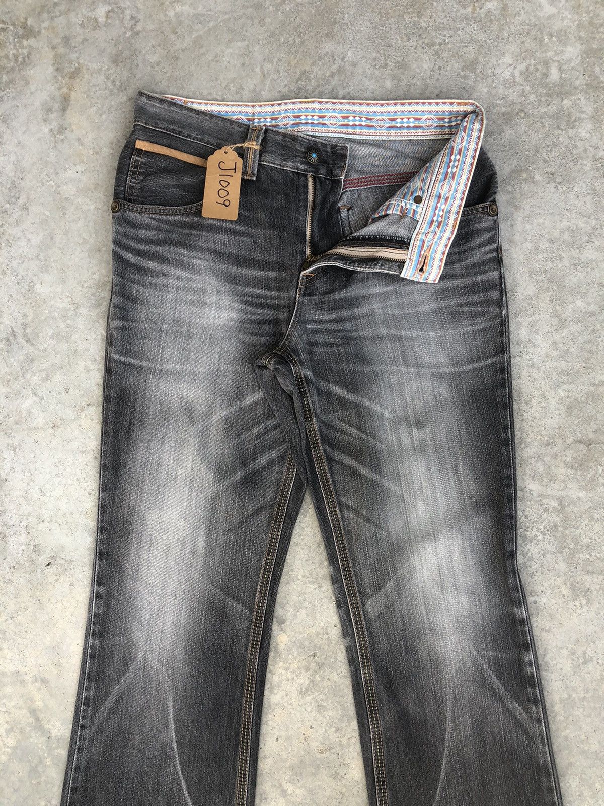 If Six Was Nine Japanese Edwin XV Flared Jeans Distressed Jeans Navajo Style Size US 33 - 3 Thumbnail