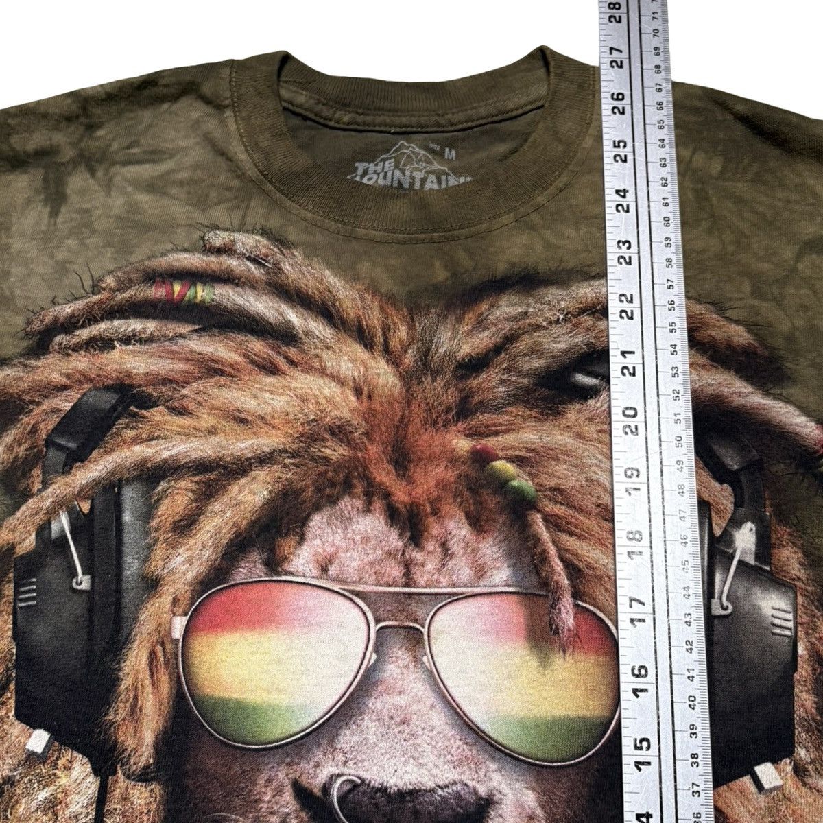 The Mountain The Mountain Lion Rasta T-Shirt Headphones Tie-Dye Brown M Size US M / EU 48-50 / 2 - 5 Thumbnail