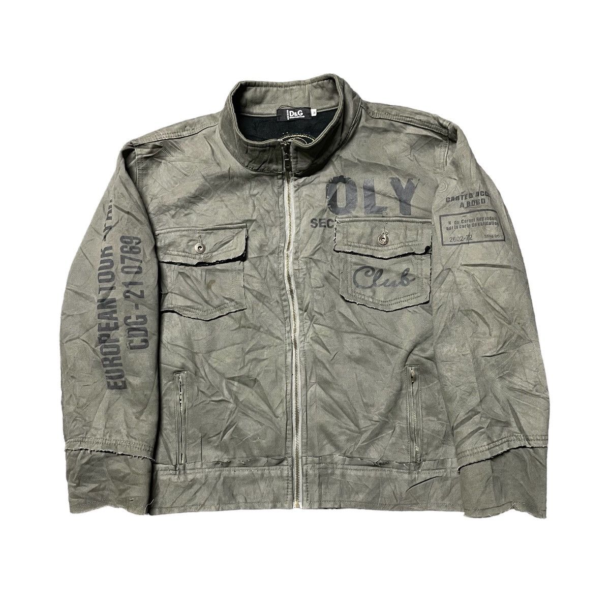 💥00s DOLCE & GABBANA Military Style Jaket