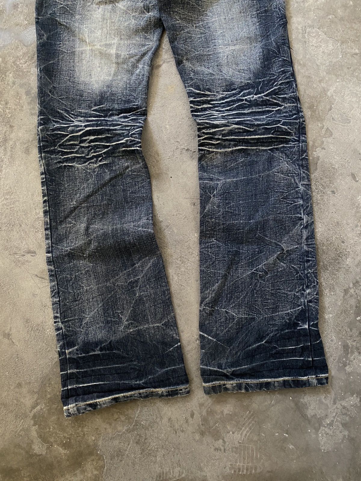 Japanese Brand Black Baccara - Studded Double Waist Clawmark Flare Denim Size US 32 / EU 48 - 14 Thumbnail