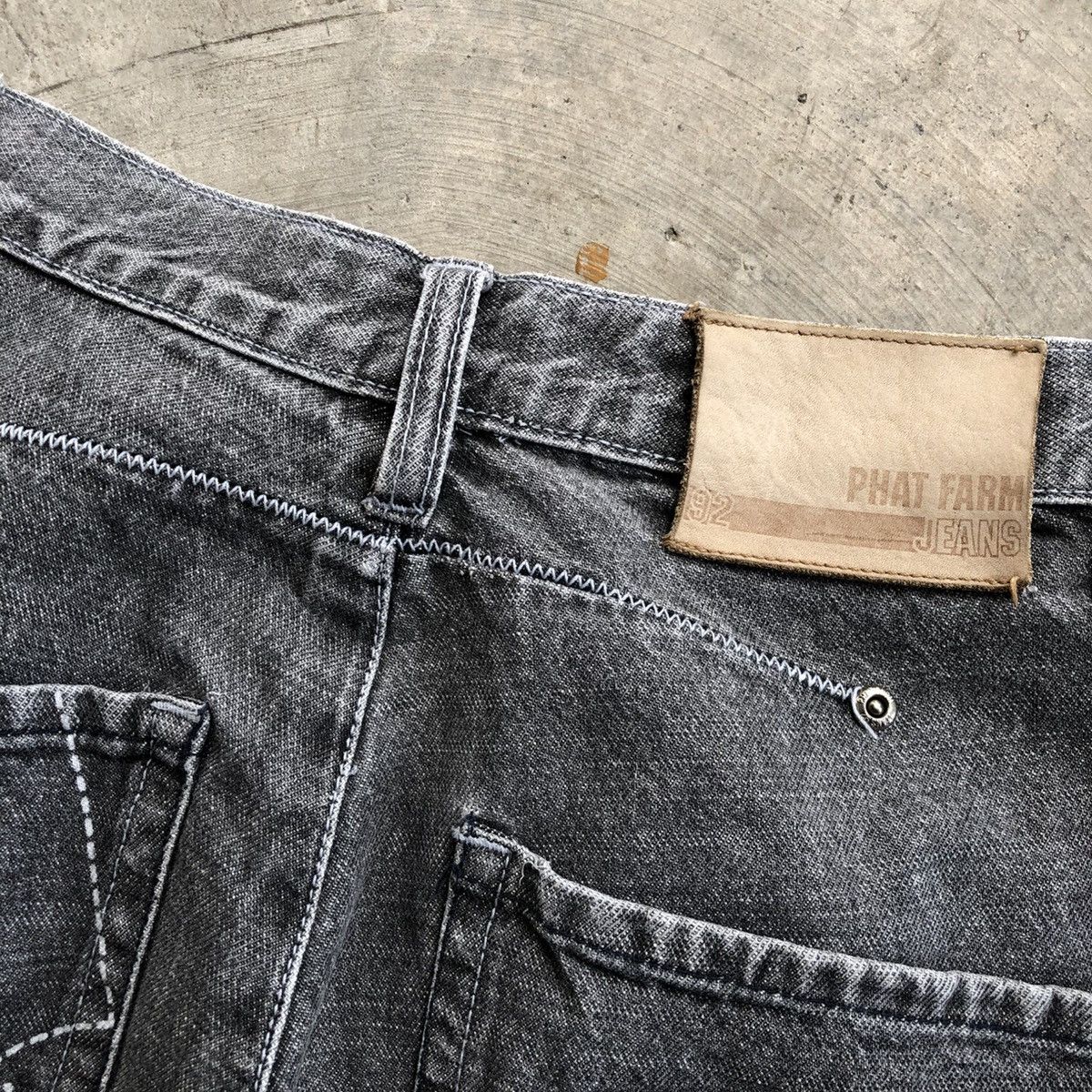 Phat Farm PHAT FARM Baggy Washed Black Jeans Size US 30 / EU 46 - 9 Thumbnail