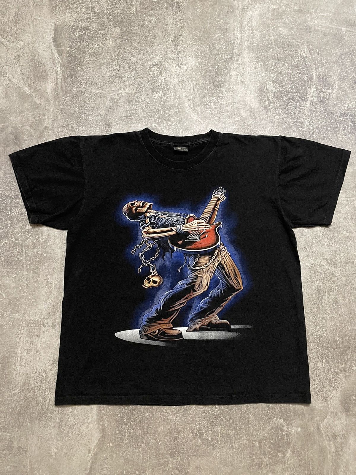 Affliction Vintage Skeleton Playing Guitar Affliction Style T-Shirt Size US XL / EU 56 / 4 - 1 Thumbnail