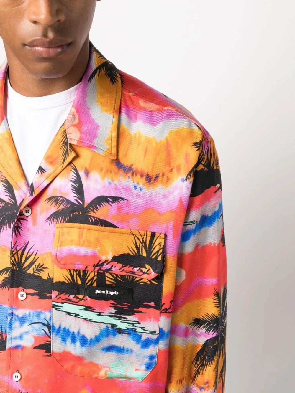 Palm Angels o1y0325 Patterned Shirt in Multicolor Size US M / EU 48-50 / 2 - 2 Thumbnail