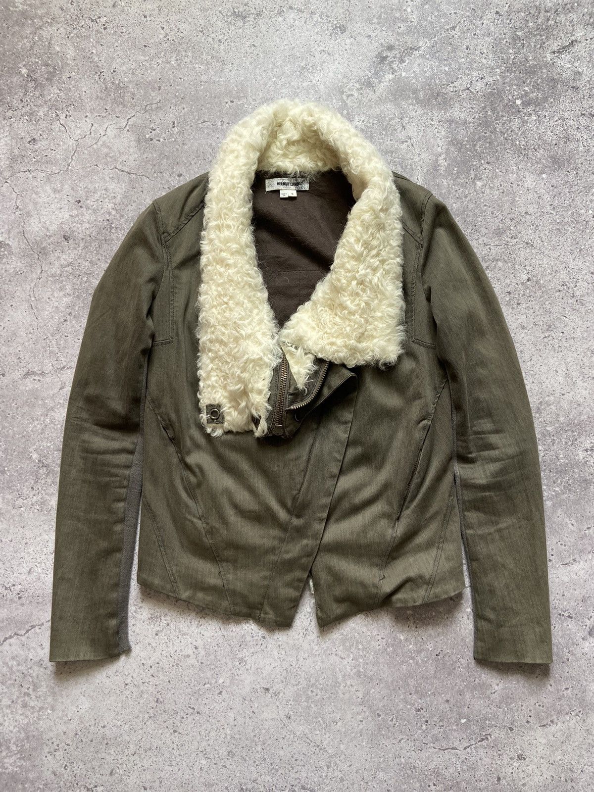 Helmut Lang Helmut Lang earth washed Fur high neck jacket Size S / US 4 / IT 40 - 1 Thumbnail