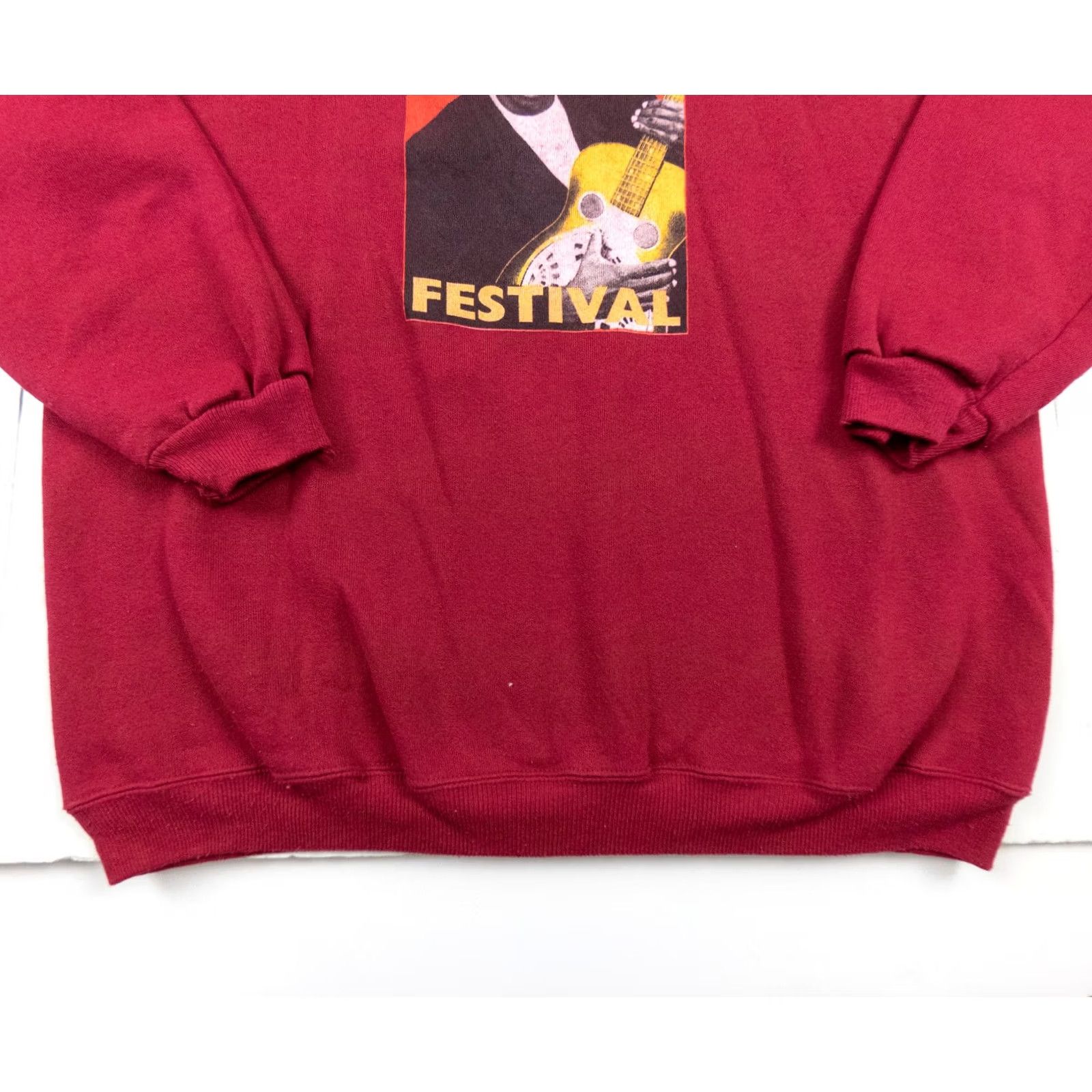Hanes Vintage Hanes San Francisco Blues Festival Sweatshirt Mens Large Red Crewneck 90s Size US L / EU 52-54 / 3 - 3 Thumbnail
