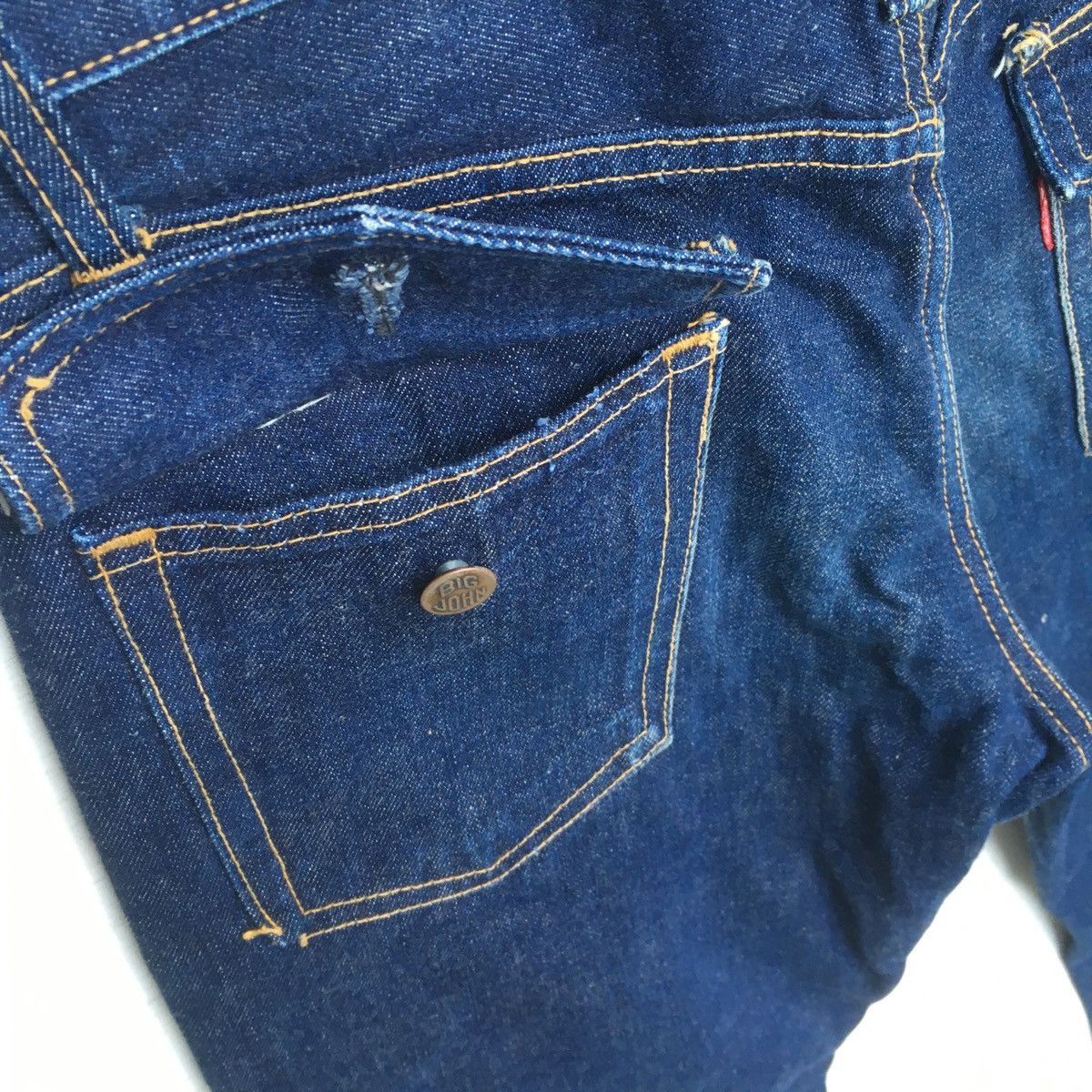 Big John × Vintage 70s VINTAGE BIG JOHN HALF SELVEDGE BUSHPANTS JEANS Size US 28 / EU 44 - 18 Thumbnail