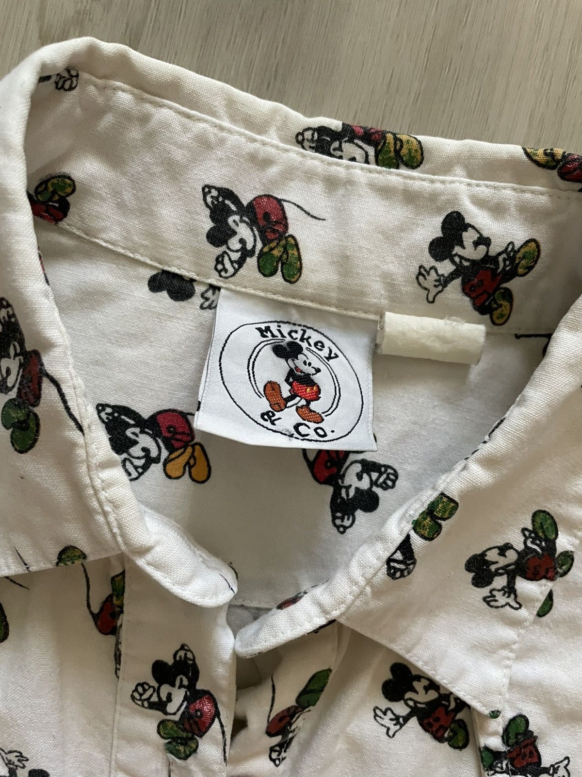 Designer × Disney × Vintage Vintage 80s Mickey Mouse Western Style AOP Button Women M-L Size L / US 10 / IT 46 - 3 Thumbnail