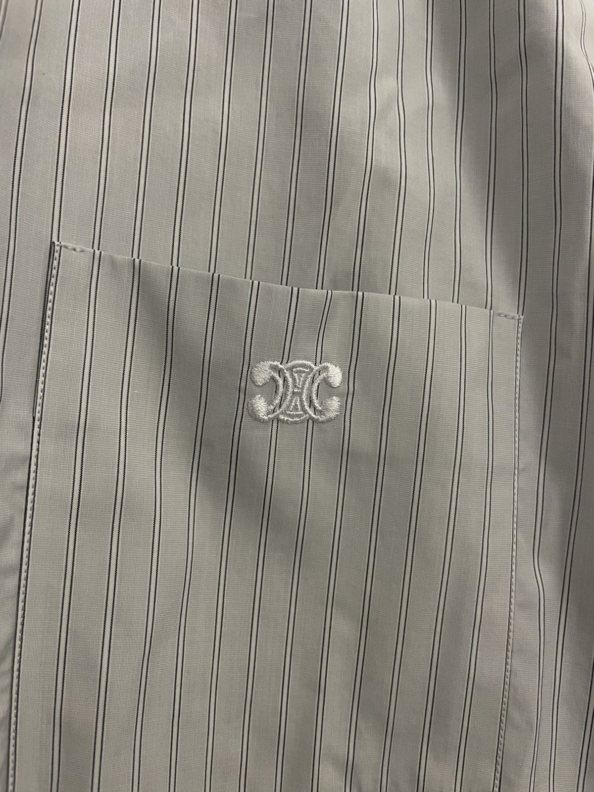 Celine LOOSE SHIRT IN STRIPED COTTON POPLIN Size US L / EU 52-54 / 3 - 2 Thumbnail