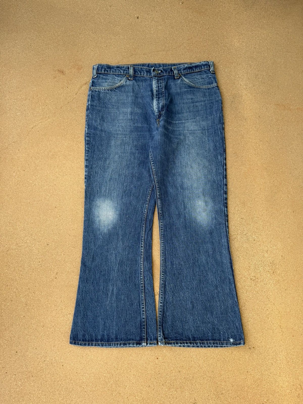 Levi's Vtg 70’s Levi’s 646 Orange Tab Bellbottom Flare Jeans 36x28 Size US 36 / EU 52 - 1 Thumbnail