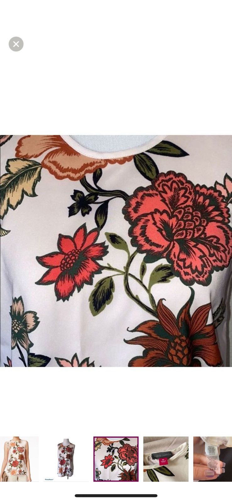Vince Camuto Vince Camuto XS floral sleeveless blouse Size XS / US 0-2 / IT 36-38 - 4 Thumbnail