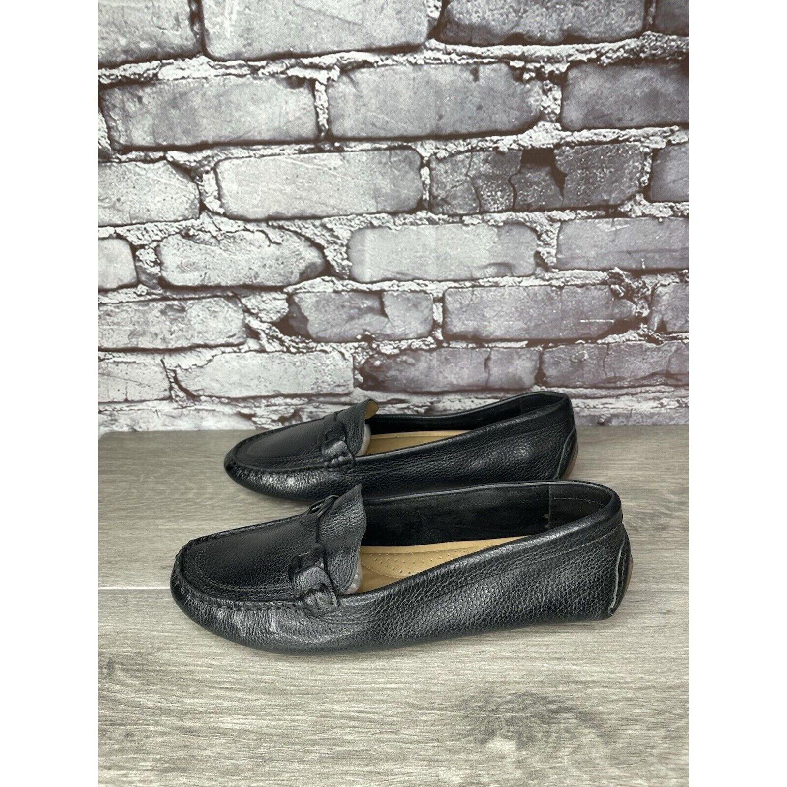 Bass G.H. Bass & Co. Bass Reese Black Leather Driving Loafers Wom Size US 9.5 / IT 39.5 - 19 Thumbnail