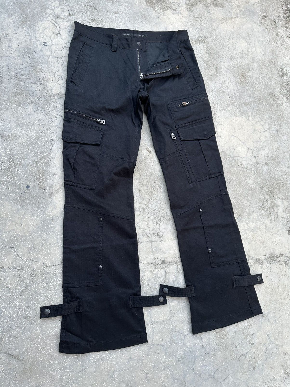 Tete Homme Vintage Tete Homme HBT Cargo Flare Trousers Pants Size US 32 / EU 48 - 5 Thumbnail