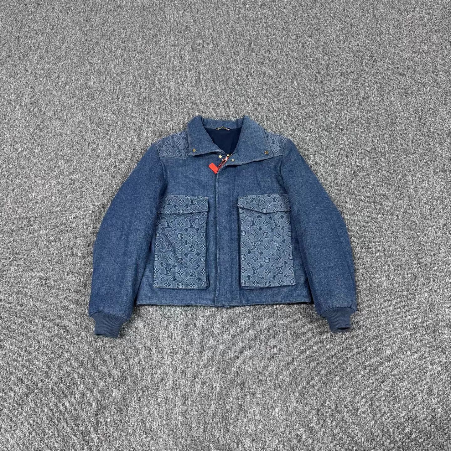 Louis Vuitton LV Monogram Denim Big Pocket Padded Jacket 48 Size US M / EU 48-50 / 2 - 1 Thumbnail