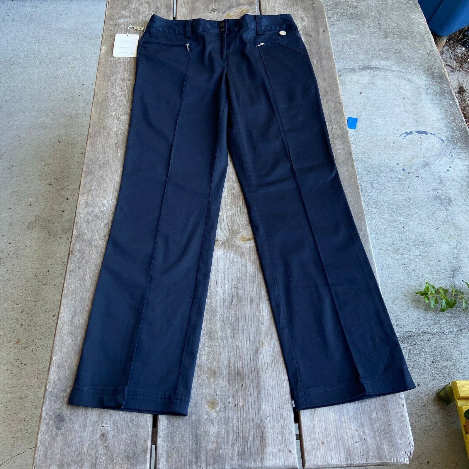 Greg Norman Greg Norman Womens Pants Size 4 Navy Blue Basic Slacks NEW Size 27" / US 4 / IT 40 - 2 Thumbnail