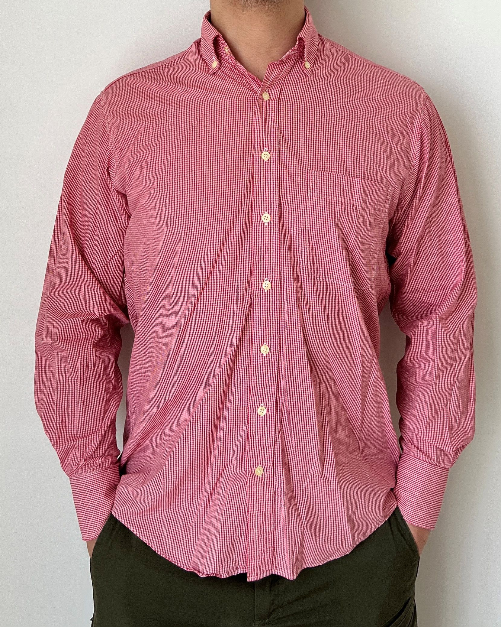 Burberry Vintage 80’s Burberry Check Shirt Size 14.5” / 37 cm Size US S / EU 44-46 / 1 - 1 Thumbnail
