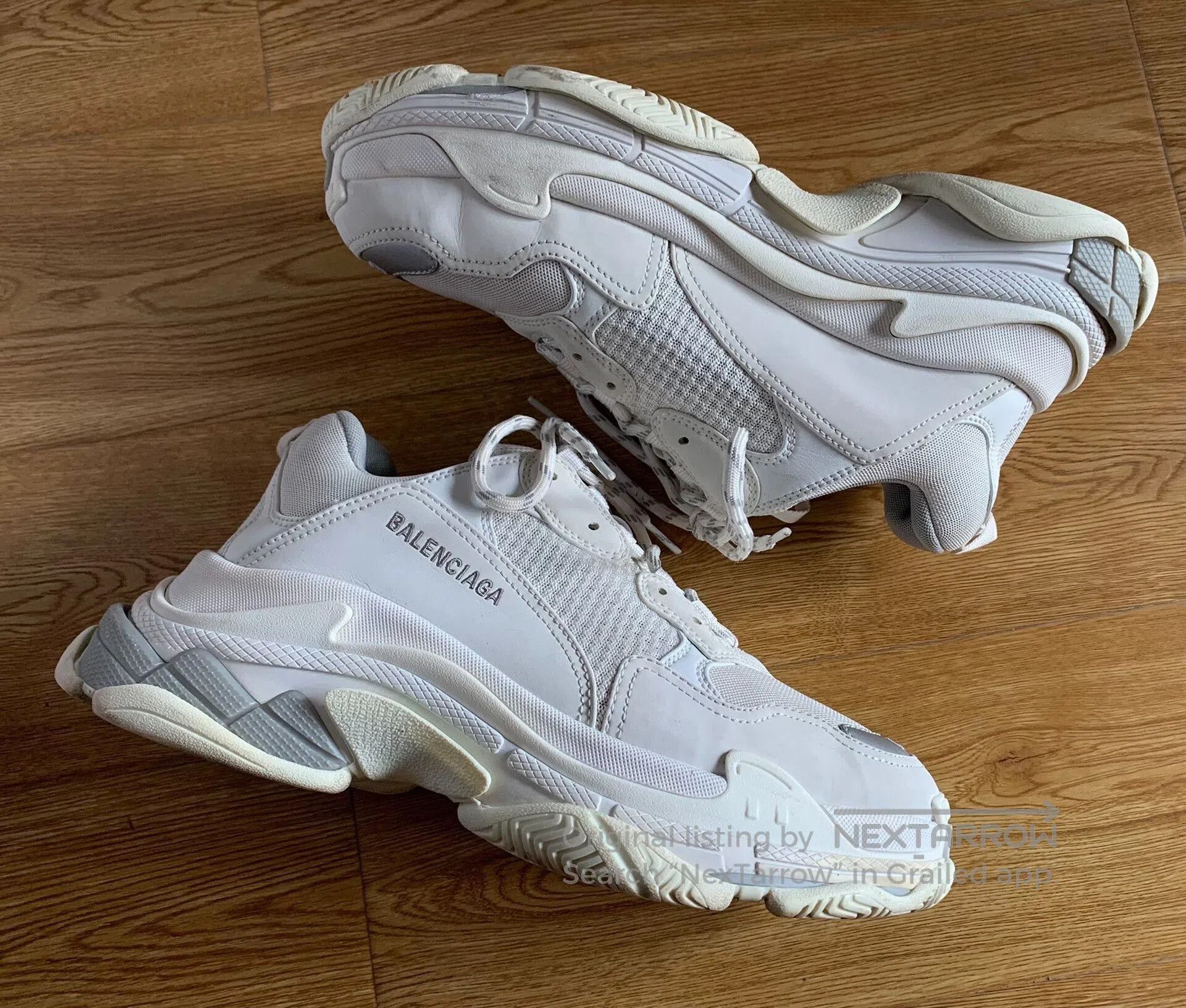Balenciaga Balenciaga Triple S Silver White. Size US 10 / EU 43 - 3 Thumbnail