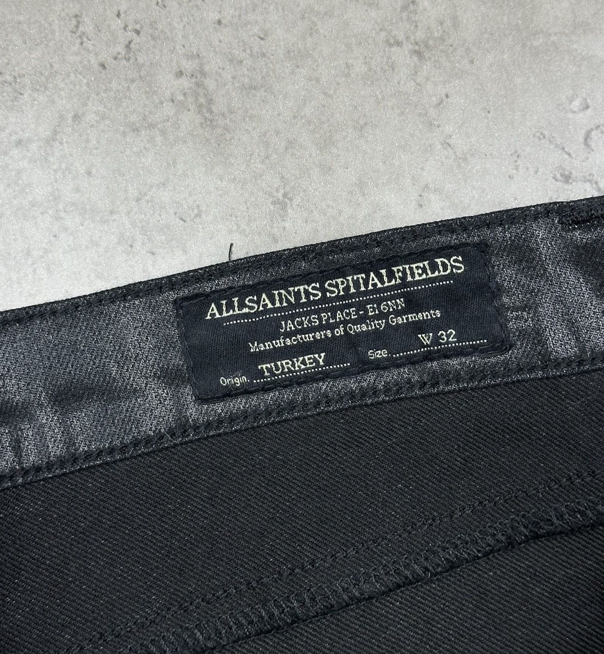 Allsaints All Saints Spitalfields Pants Women 32 Black Coated Low Rise Size 32" / US 10 / IT 46 - 9 Thumbnail