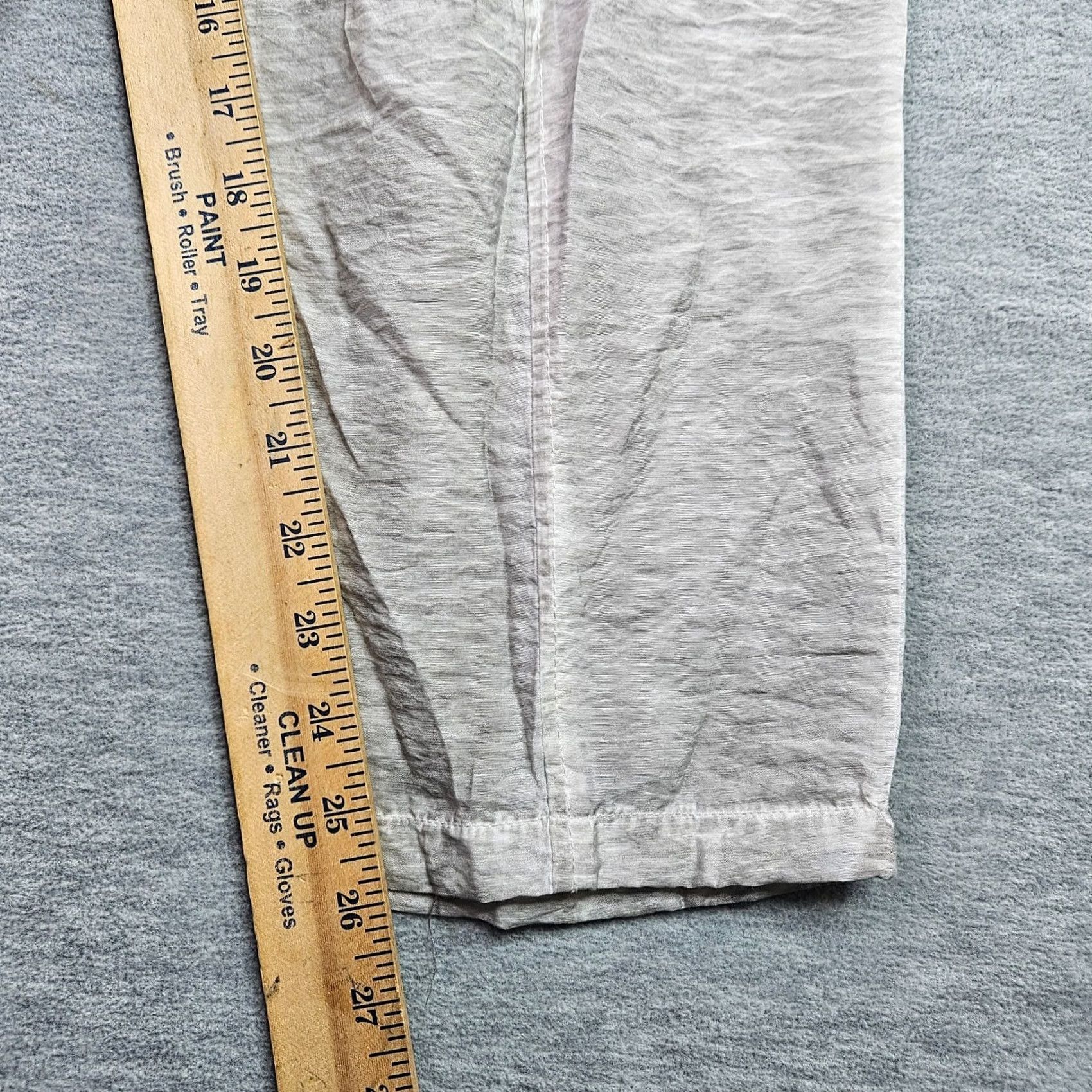 Vintage KIYO Women's Gray Stretch Pants Size M Elastic Waist Regular Fit Casual Size 32" / US 10 / IT 46 - 4 Thumbnail