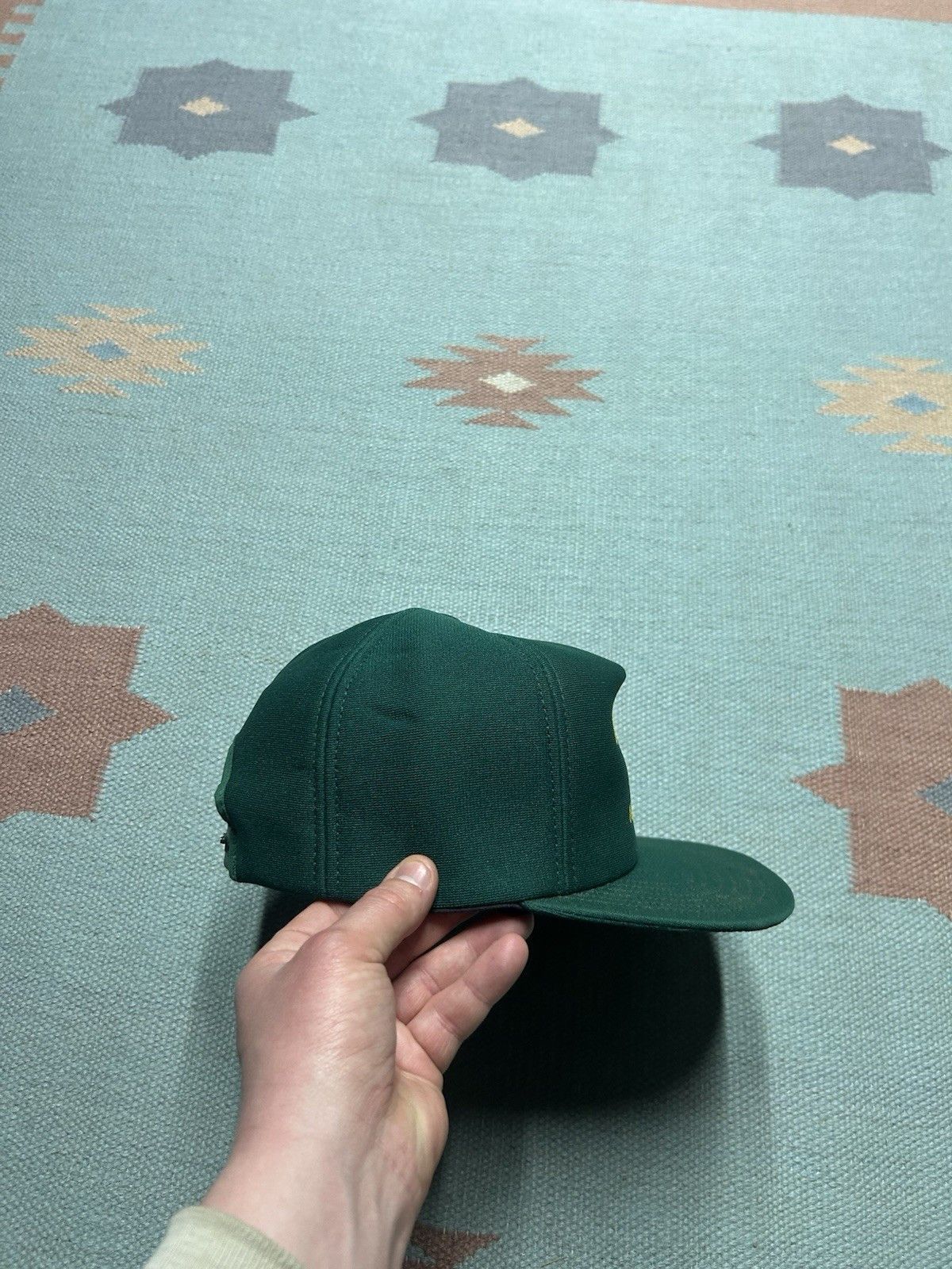 Vintage Vtg 80 snap hat Ittner bean & grain auburn Michigan farm USA Size ONE SIZE - 8 Thumbnail