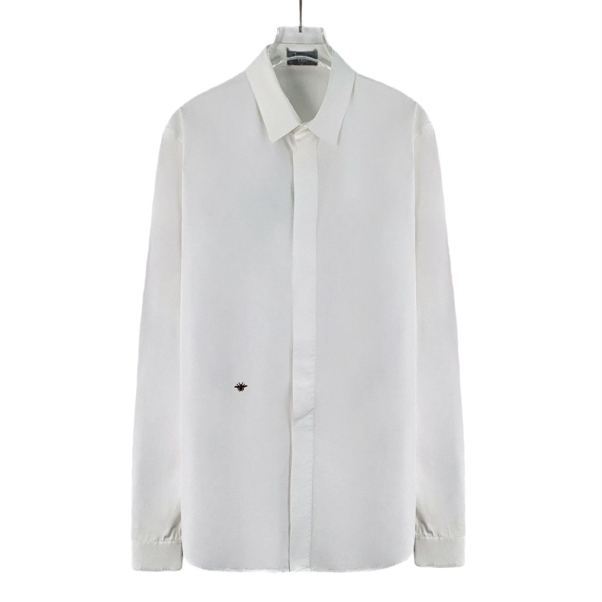 Dior Dior White Bee Embroidered Long Sleeve Shirt K26WX Size S / US 4 / IT 40 - 1 Thumbnail