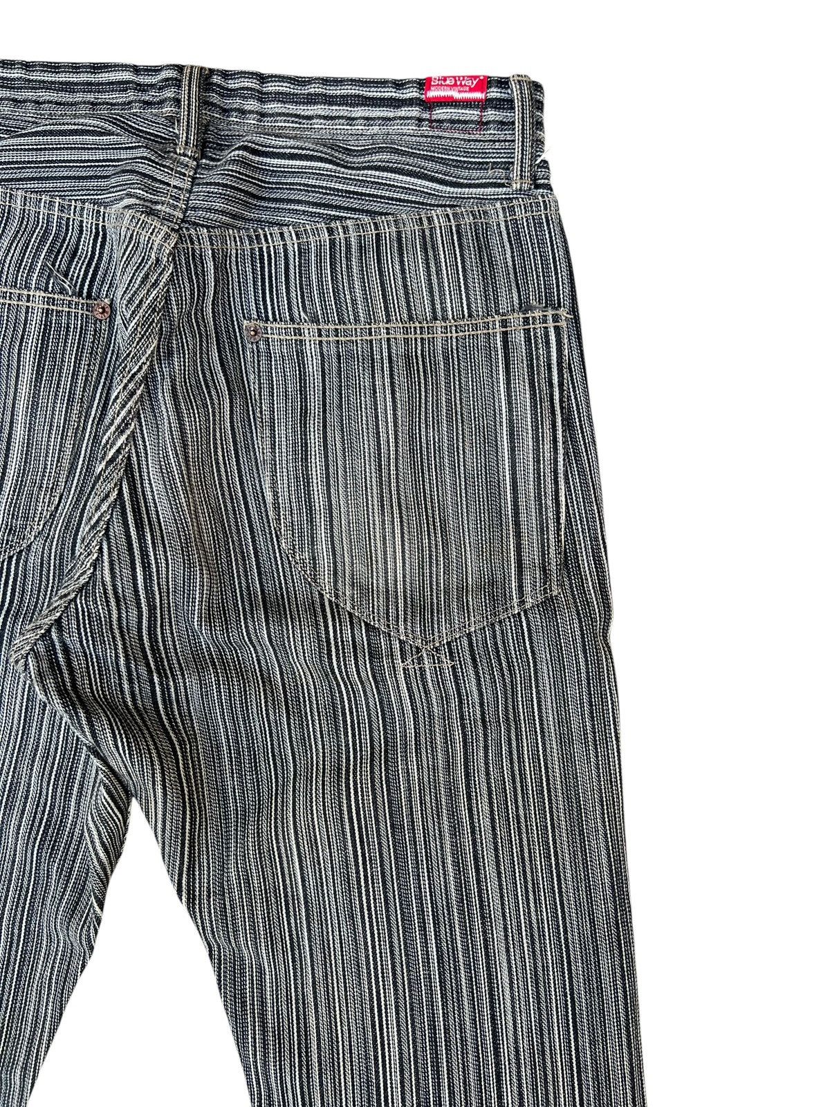 Schlussel BLUE WAY Japan Striped Flare Jeans Size US 30 / EU 46 - 17 Thumbnail