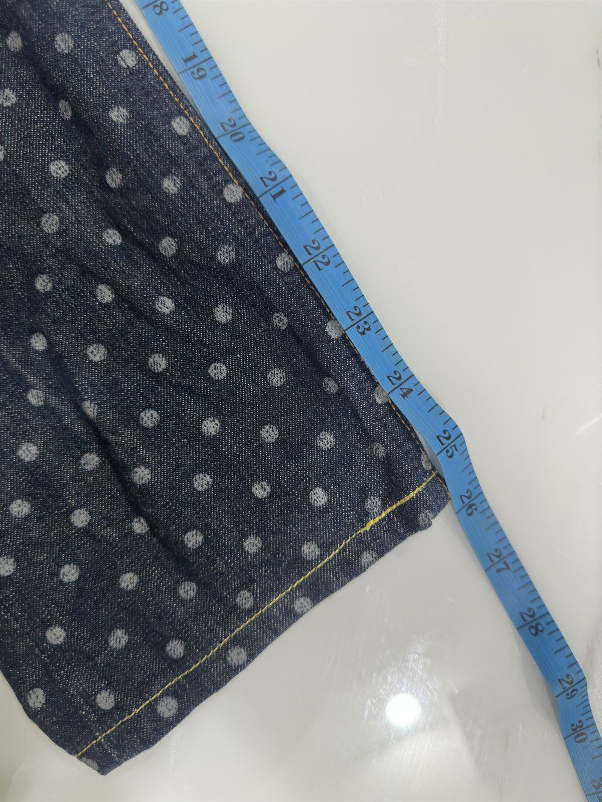 If Six Was Nine × Kapital × Kapital Kountry Polkadot Cropped Denim Pant By Kapital Size US 29 - 19 Thumbnail