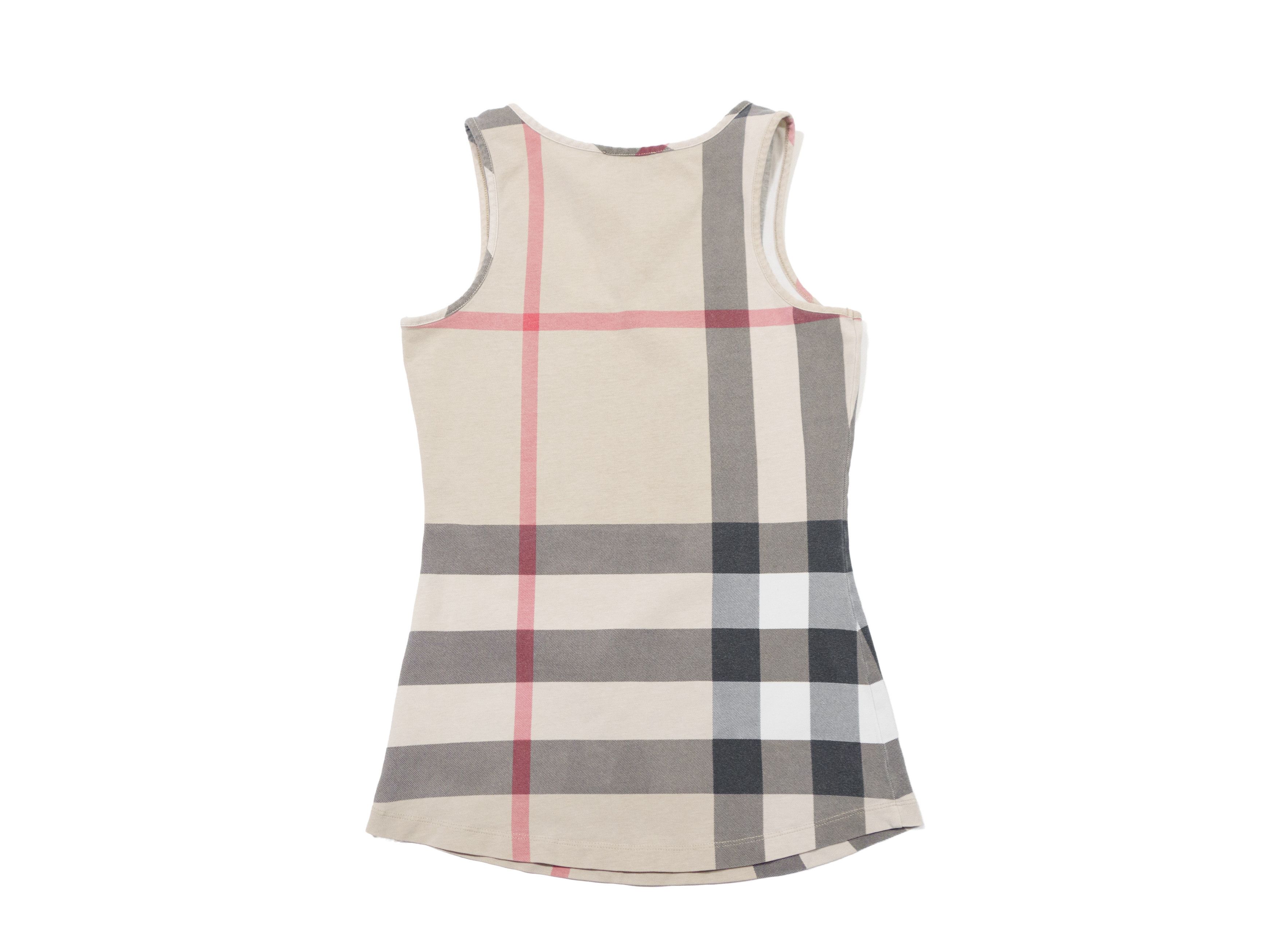 Burberry 00s Y2K Brit Nova Check Tank Top Size XS / US 0-2 / IT 36-38 - 2 Thumbnail