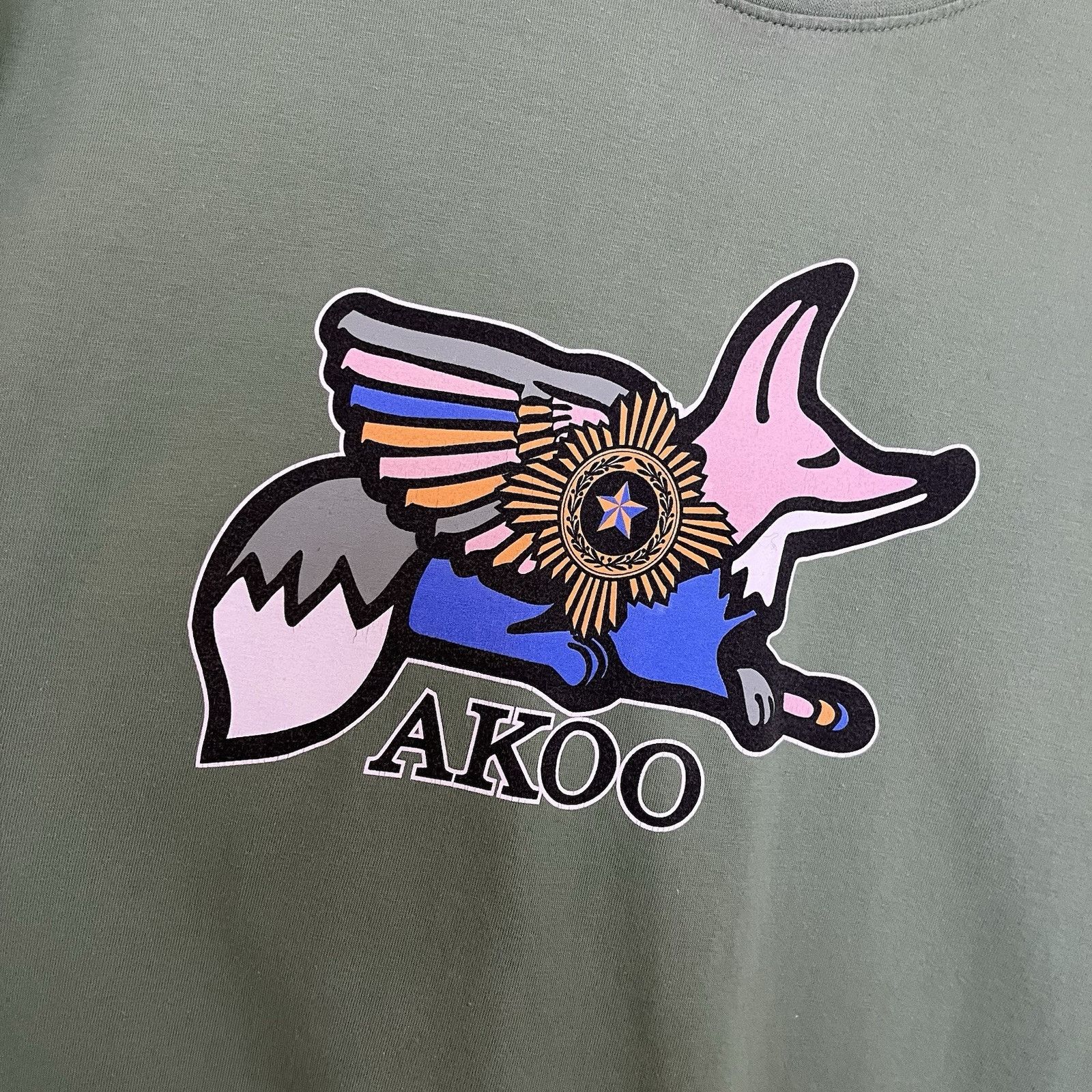 AKOO AKOO | Green Star Wing Fox Short Sleeve Shirt Men’s XXL Size US XXL / EU 58 / 5 - 6 Thumbnail