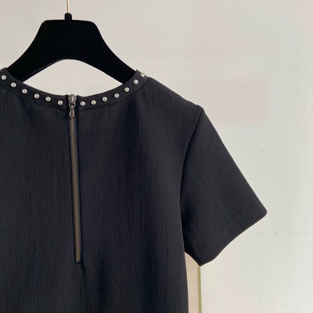 Lanvin Lanvin women's black short-sleeve dress Size M / US 6-8 / IT 42-44 - 5 Thumbnail