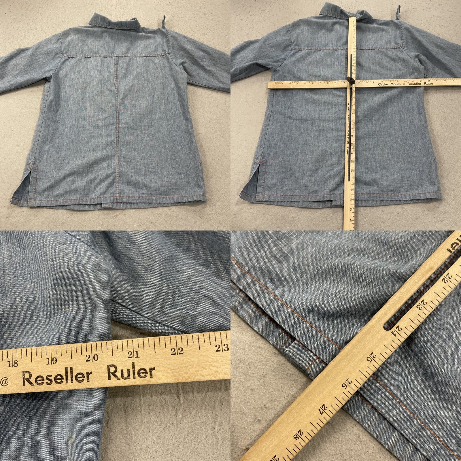 Levi's VINTAGE Levi's Shirt Mens M Blue Chambray Western 70s Panatela Orange Tab Button-Up Pocketed Casual 70s Mens Size US M / EU 48-50 / 2 - 8 Thumbnail