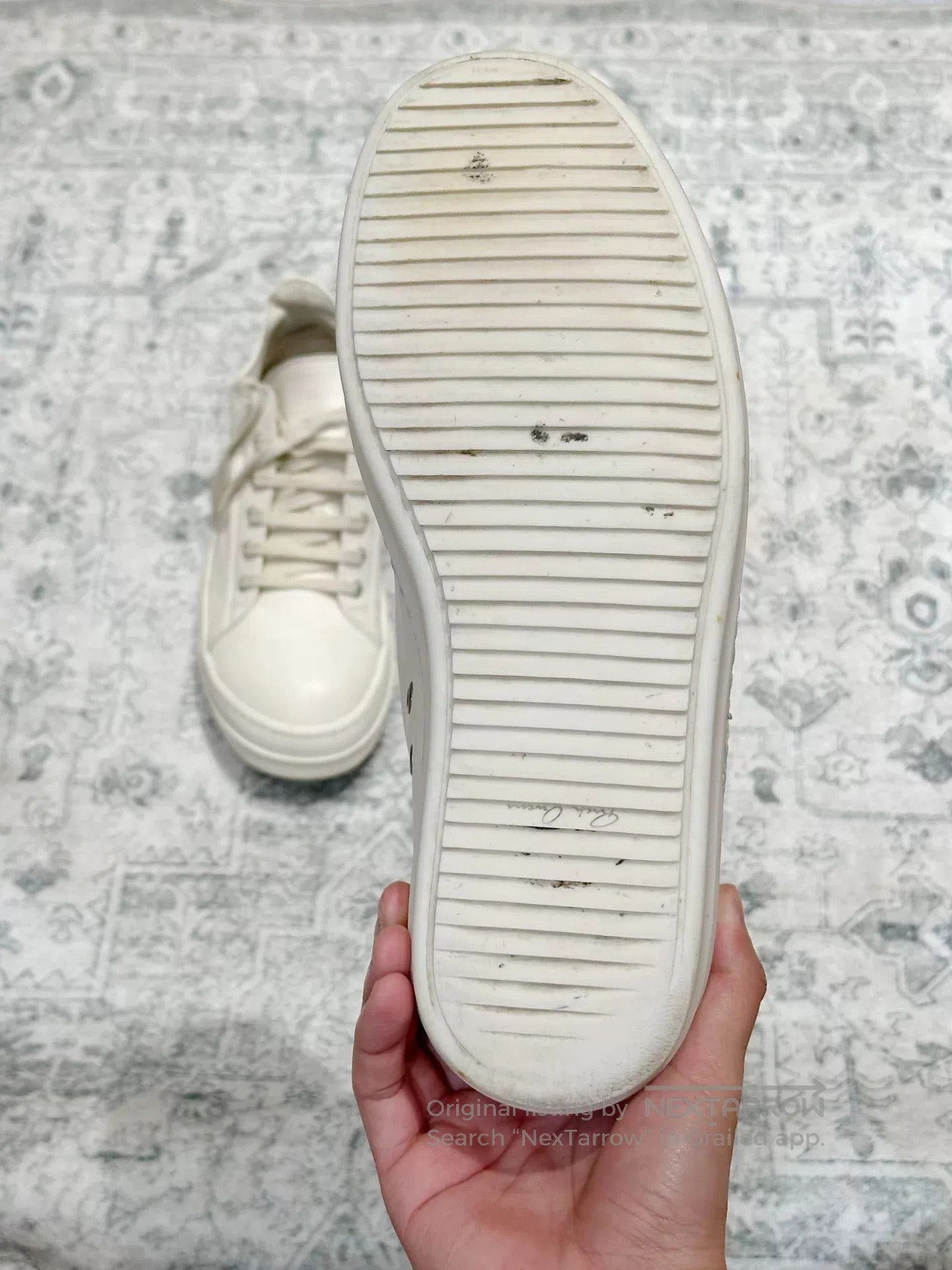Rick Owens Rick Owens Milk White Leather Low-Top Sneakers. Size US 9 / EU 42 - 9 Thumbnail