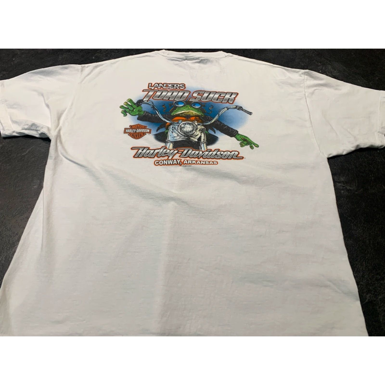 Harley Davidson VINTAGE Harley-Davidson T-Shirt Men 2XL White Biker Motorcycle Spring Adult Size US XXL / EU 58 / 5 - 2 Thumbnail