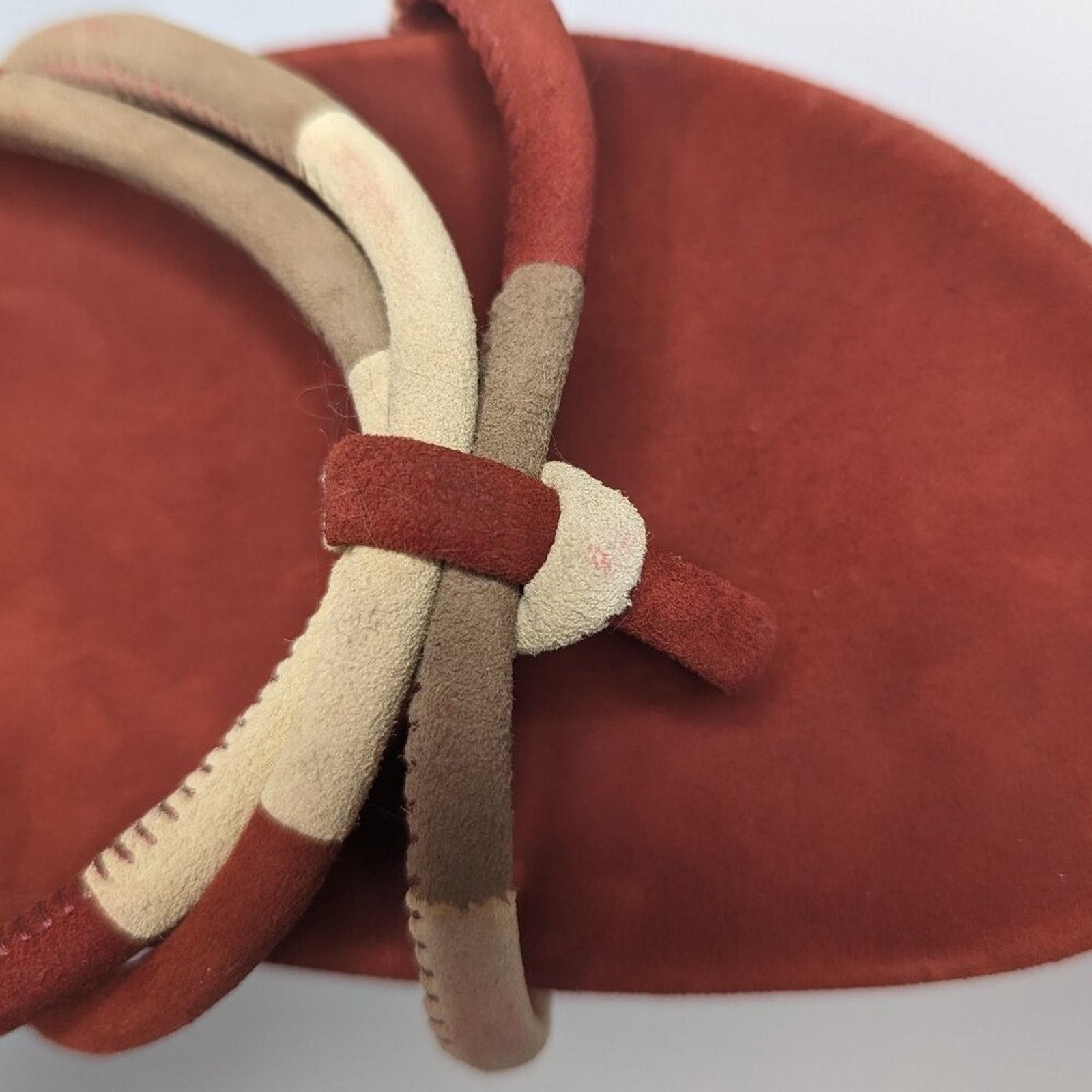 Ulla Johnson Ulla Johnson Tan Rust Color Adria Tricolor Suede Sandals 9.5 Size US 9.5 / IT 39.5 - 7 Thumbnail