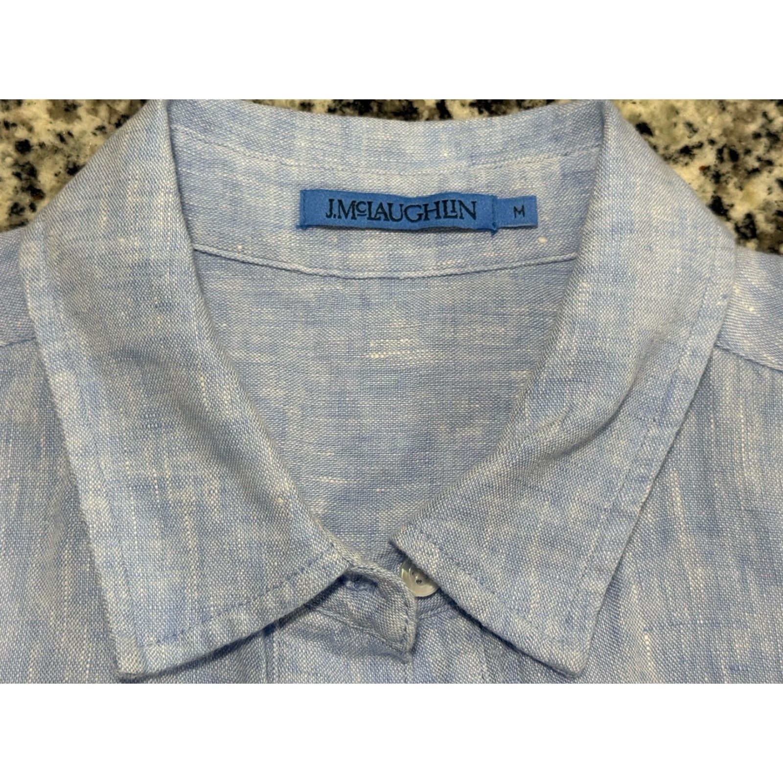 J.McLaughlin J.McLaughlin Wellesley Linen Dress Women's Light Blue Size M Knee A-Line Casual Linen Hand-wash only Regular Knee-length Size M / US 6-8 / IT 42-44 - 4 Thumbnail