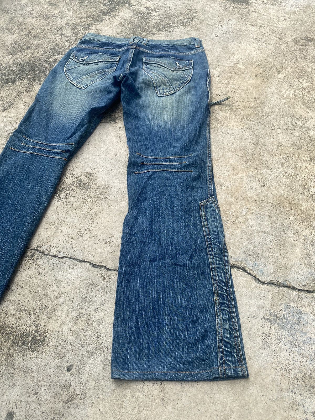If Six Was Nine × Japanese Brand Flare Jeans Bison Double Knee Multipocket Size US 31 - 15 Thumbnail