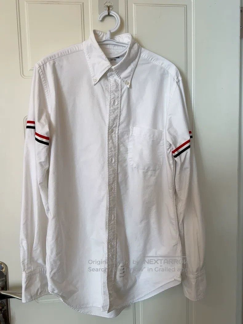 Thom Browne Thom Browne White Long Sleeve Shirt Size US L / EU 52-54 / 3 - 1 Thumbnail