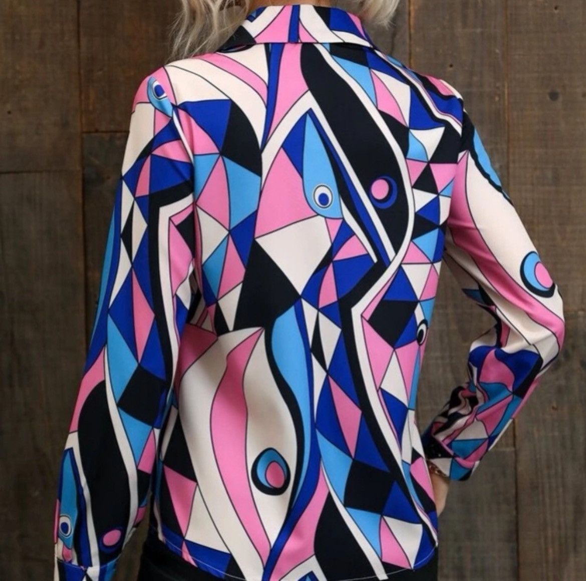 Designer × Other Nwt, Lavishly Paris Gorgeous Multicolored Artdeco Blouse Size M / US 6-8 / IT 42-44 - 10 Thumbnail