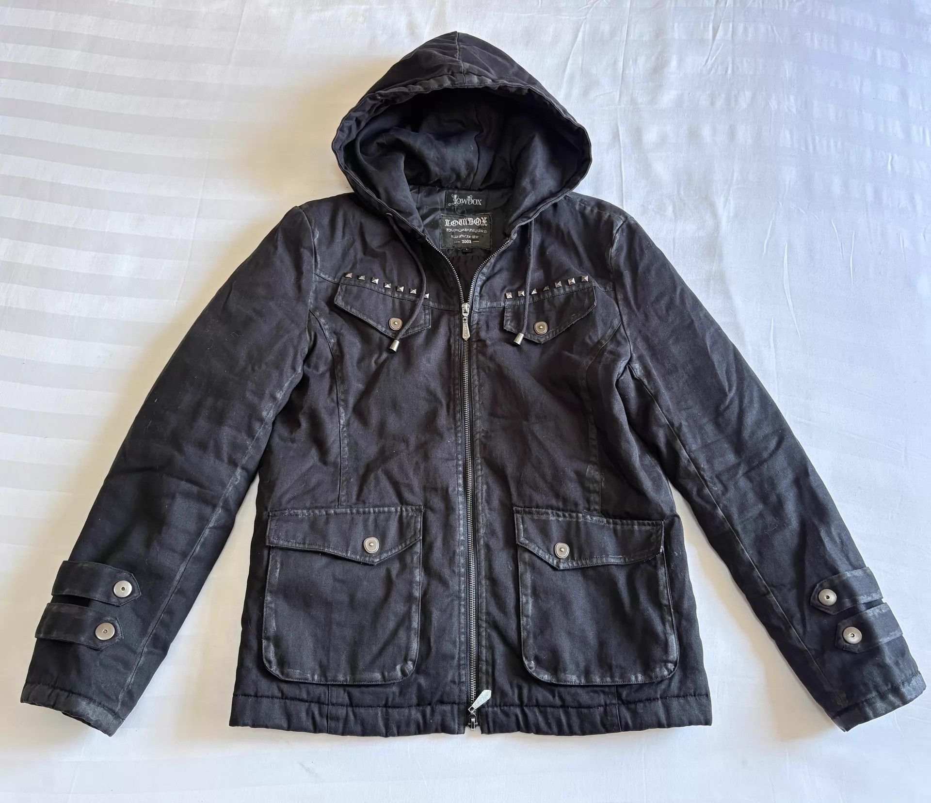 LOWBOX LOWBOX Vintage Workwear Cotton Jacket Distressed Wax S Size US S / EU 44-46 / 1 - 1 Thumbnail