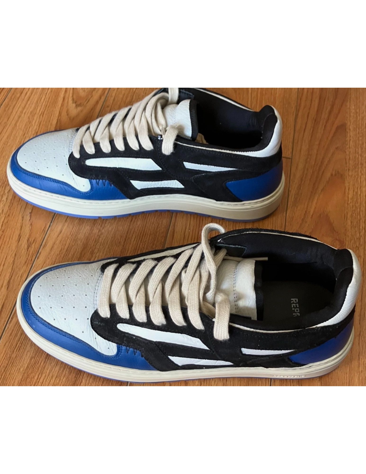 Represent Clo. Represent Apex Sneakers Cobalt/Black/White Leather US11UK10 Size US 11 / EU 44 - 4 Thumbnail