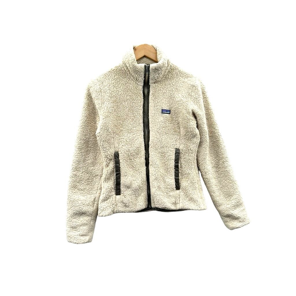 Patagonia × Vintage Patagonia Women's Tan Full Zip Insulated Fleece Jacket Size US S / EU 44-46 / 1 - 1 Thumbnail
