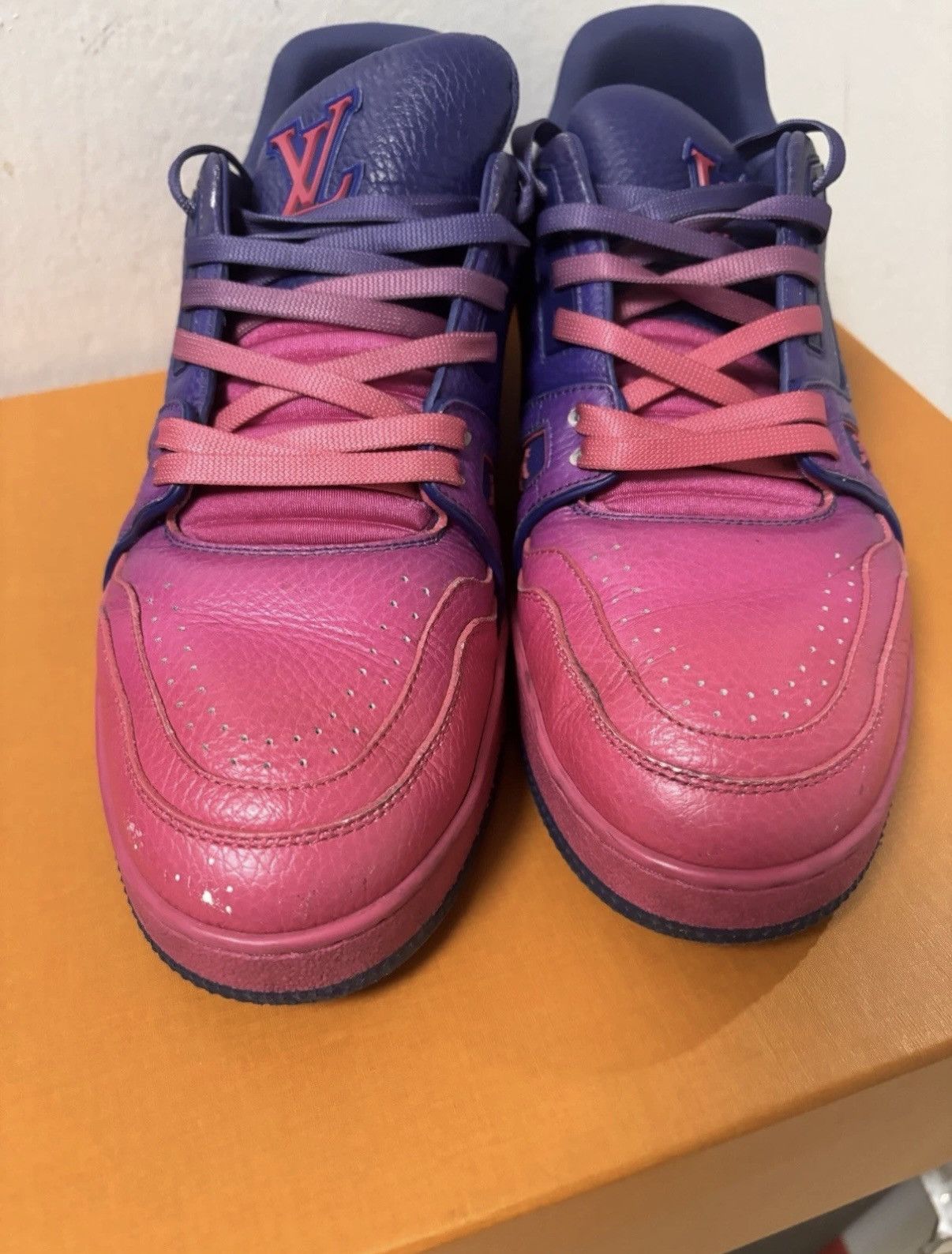 Louis Vuitton Louis Vuitton Purple Pink Monogram Trainers Size 6LV/8US Size US 8 / EU 41 - 7 Thumbnail