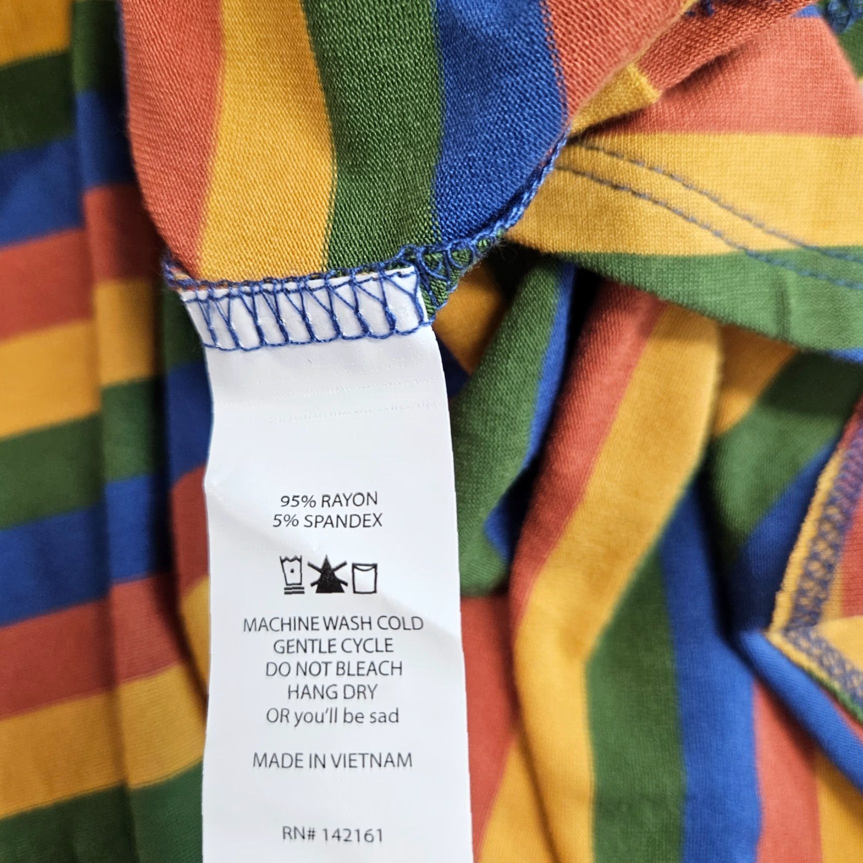 Vintage VINTAGE LuLaRoe Irma top 2XL Blue Green Stripe Short Sleeve Rayon Blend Tshirt Womens Size XXL / US 16-18 / IT 52-54 - 6 Thumbnail